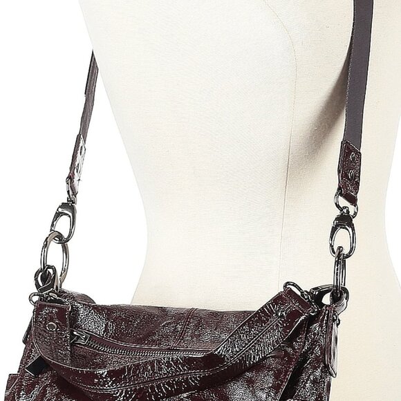 Hobo International Burgundy Leather Shoulder Strap Crossbody Bag - Picture 5 of 6